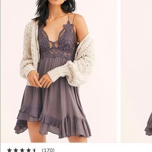 Free People Adella mini dress - charcoal